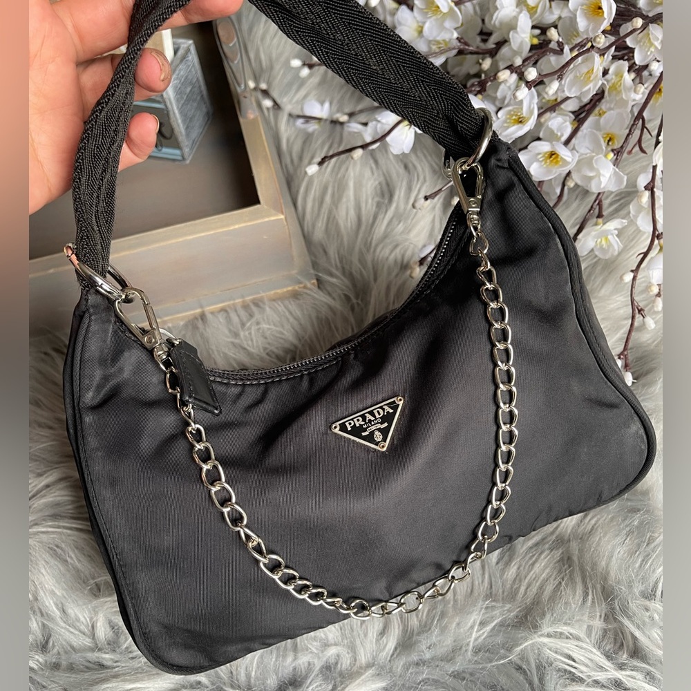 Authentic Prada vintage small nylon shoulder bag